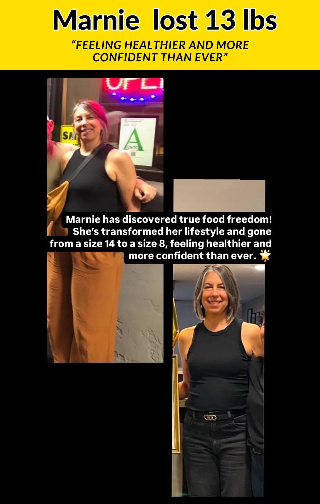 Marnie transformation: 13 lbs and counting