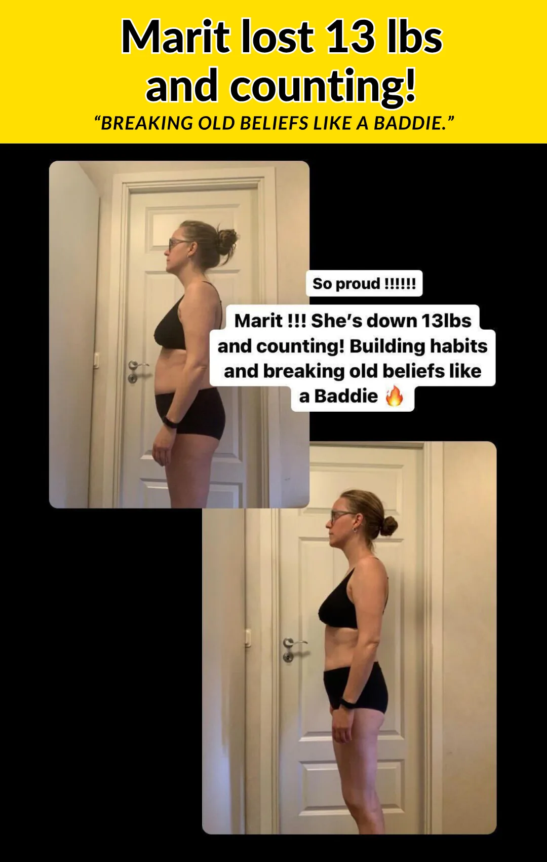 Marnie transformation: 13 lbs down