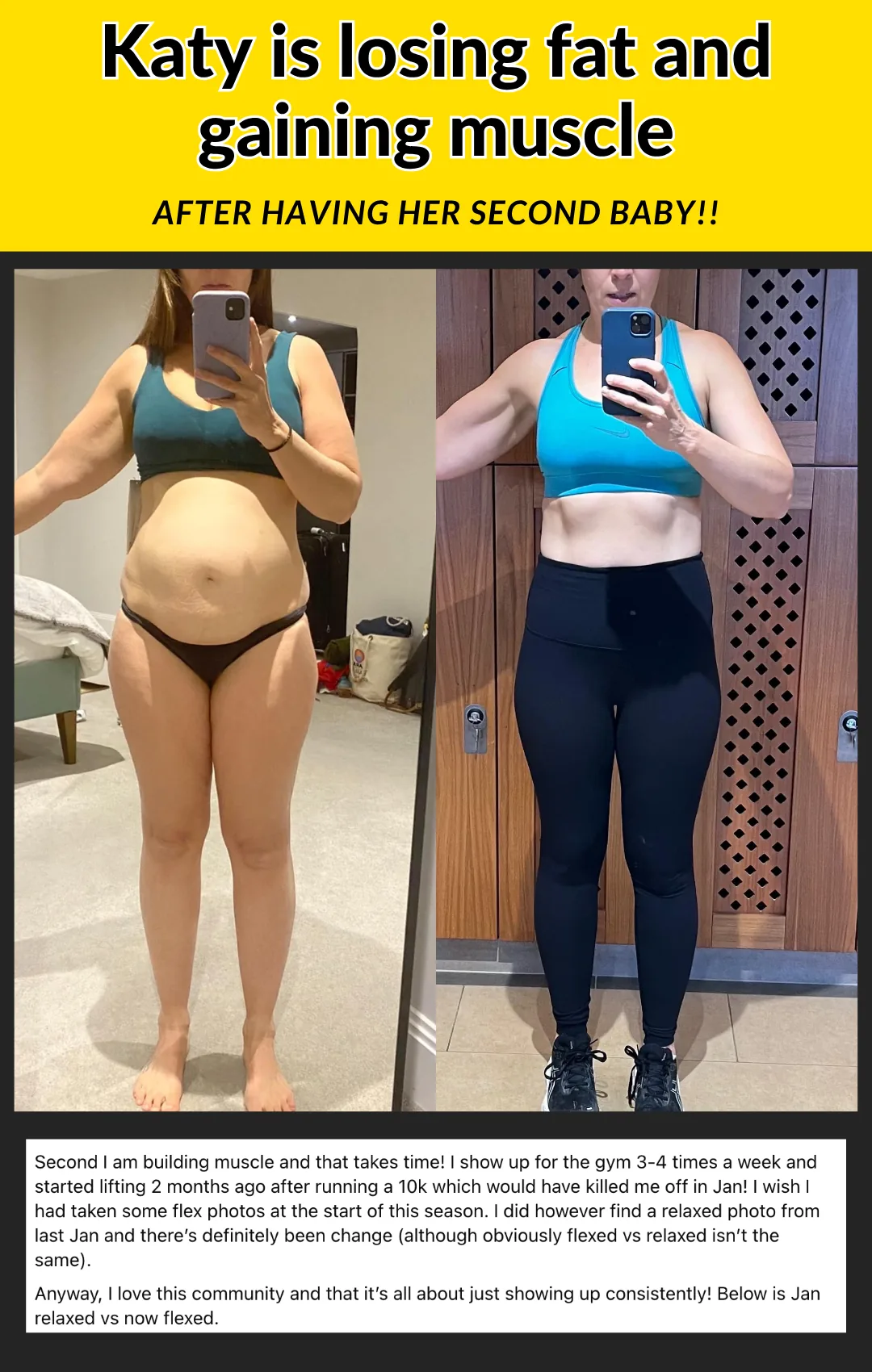 Katy transformation: Fat down, muscle up
