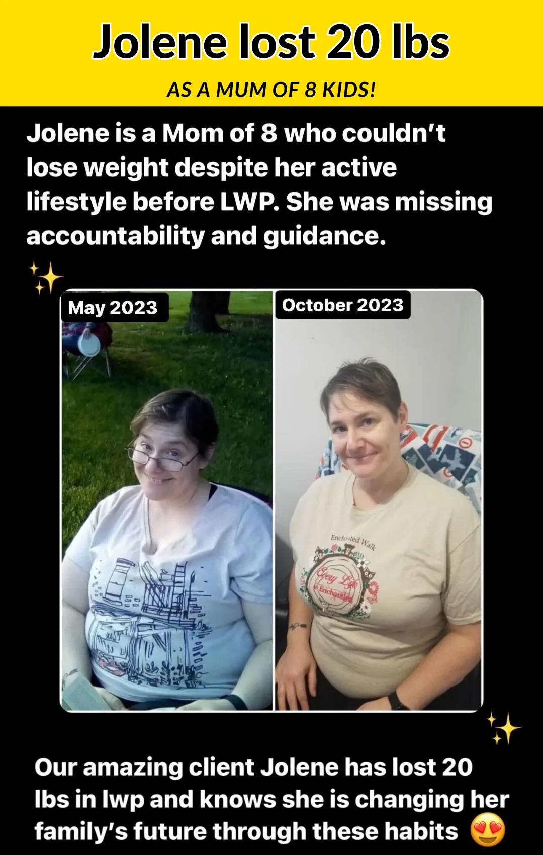 Jolene transformation: Lost 20 lbs
