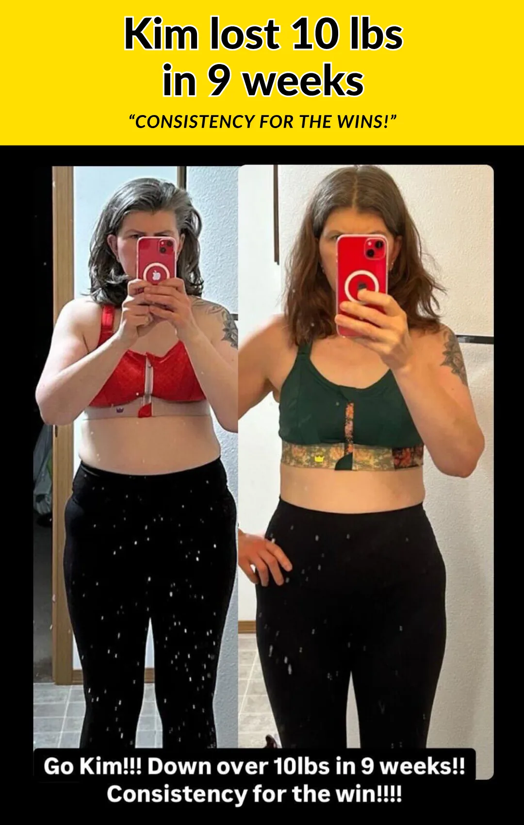 Kim transformation: 10 lbs in 9 weeks