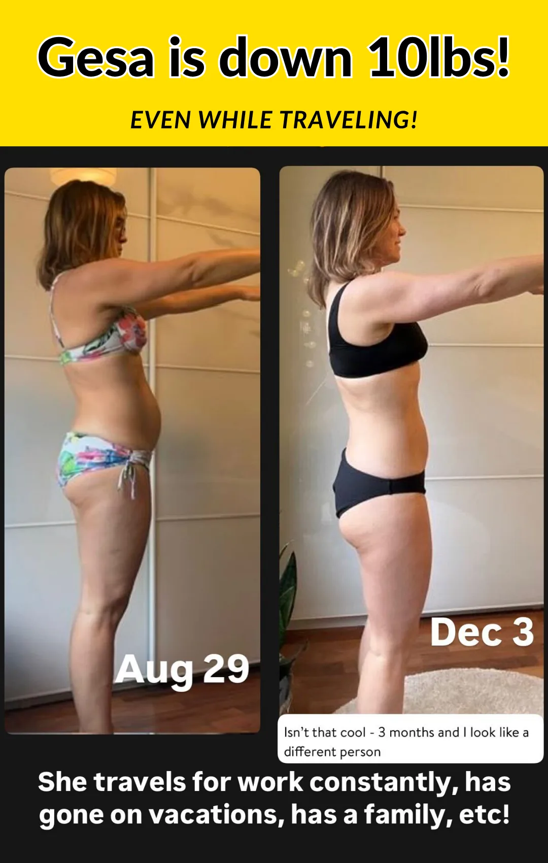 Gesa transformation: 10 lbs down