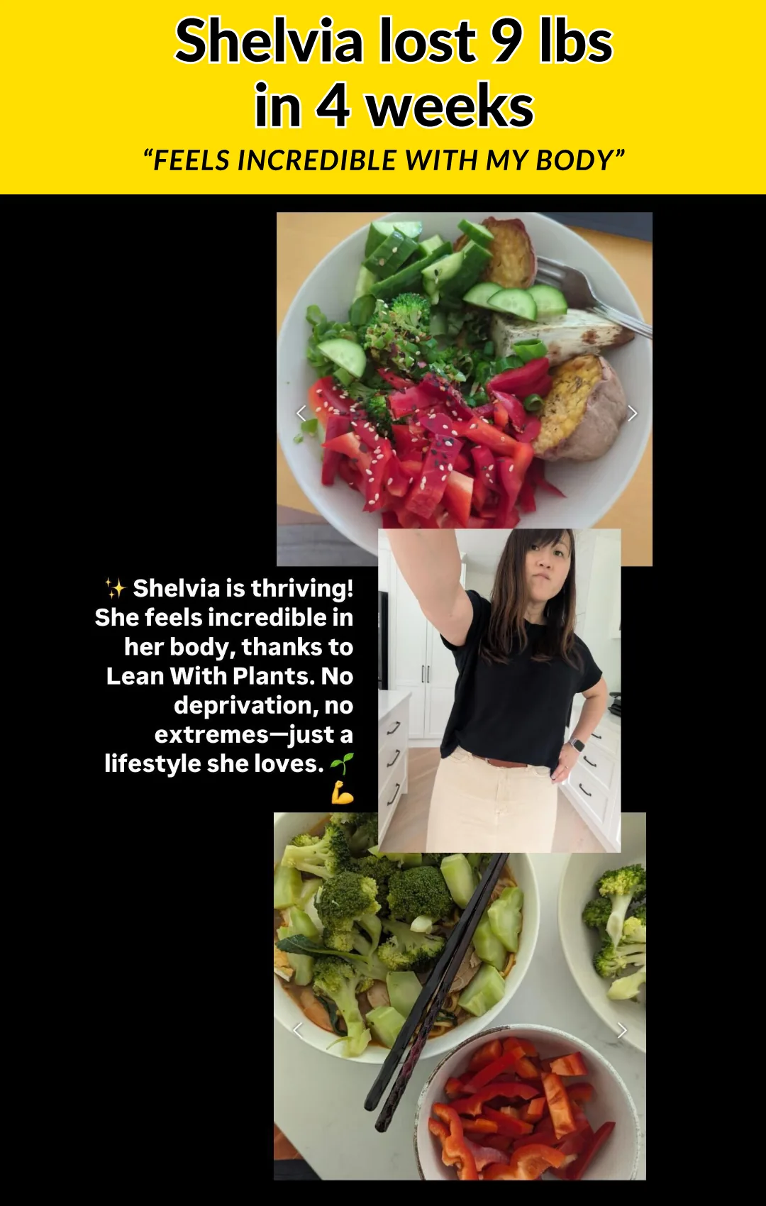 Shelvia transformation: 9 lbs in 4 weeks